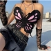 1Butterfly Backless Spaghetti Strap Cropped Tank Top