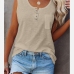 6Casual Pure Color U Neck Basic Tank Top