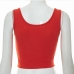 4Casual Red Slim Fitted Tank Tops For Women