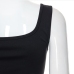 8Casual Solid Ladies Square Neck Tank Top