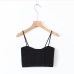 5Casual Solid Slip Spaghetti Strap Tank Top