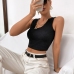 4Chain Decor Sleeveless Crop Top Tank Top