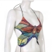 7Chic Butterfly Multicolored Halter Cropped Tank Tops