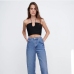 3Chic Irregular Halter Cropped Tank Top