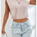 3Chic Knit Solid Sleeveless Cropped Tank Tops