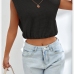 6Chic Knit Solid Sleeveless Cropped Tank Tops