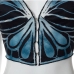 8Chic Summer Low Cut Butterfly Print Cropped Tanks