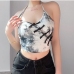 4Chinese Style Tie Dye Sleeveless Halter Tops