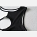 5Color Block Keyhole Female Crop Top Tank Top