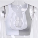 10Color Blocking Chain Decor Cropped Tank Top
