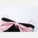 12Contrast Color Bow Backless Cropped Tank Top