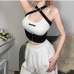 3Contrast Color Zipper Two Piece Camisole Set