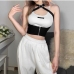 1Contrast Color Zipper Two Piece Camisole Set