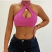 1Cross Hollow Cut Cropped Tank Top