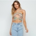 5Cut Out Summer Halter Neck Crop Tank Tops