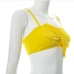 6Cute Bow Solid Spaghetti Strap  Cami Cropped Tops