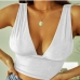 17Deep V Neck Solid Women Camisole Tops