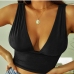 19Deep V Neck Solid Women Camisole Tops