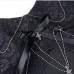 15Designer Black Lace Chain Patchwork Cropped Tank Tops 