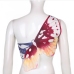 8Designer One Shoulder Butterfly Cropped Tops