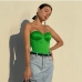 3Designer Tie Wrap Solid Tube  Tops For Women