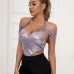 1Designer Zipper Up Halter Backless Ladies Tops