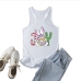 5Easter Bunny Print Casual Tank Top