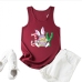 6Easter Bunny Print Casual Tank Top