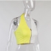 6Fashion Contrast Color Zipper Halter Tank Top