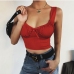 6Fashion Ruched Bow Tank Tops For Women