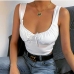 1Fashion Ruched Bow Tank Tops For Women