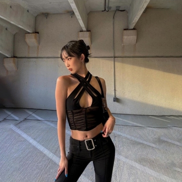 Fashion See Through Cropped Tank Top