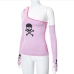 6Fashion Skull Print Tank Top With Sleeves