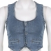 7Fashion Street Sleeveless Denim Tank Top