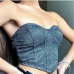 4Fashion Trending Solid Irregular Strapless Camisole