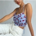 3Flowers Printed Backless Cropped Tank Top