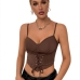 3Front Lace-Up Solid Sexy Camisole