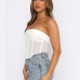 6Gauze See Through Strapless Backless Tank Top