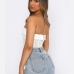 7Gauze See Through Strapless Backless Tank Top