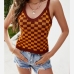 4Grid V Neck Backless Fall Tank Tops