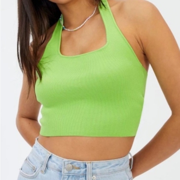 Halter Knitting Cropped Camisoles For Women