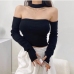 10Halter Neck Solid Color Women's Tops