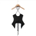 15Halter Neck Solid Spaghetti Strap Tank Top