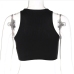 6Hollow Out Crew Neck Cropped Sexy Camisole