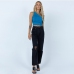 7Inclined Shoulder Ruched Cropped Tank Top