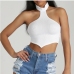 3Irregular Summer Halter Backless Camisole Crop Top