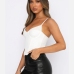 13Irregular Zipper Up Spaghetti Strap Cropped Cami