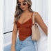 10Irregular Zipper Up Spaghetti Strap Cropped Cami