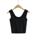 3Korean Style U Neck Solid Women Tank Top