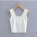 4Korean Style U Neck Solid Women Tank Top